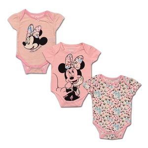 NWT 3 Onesie Set baby girl bundle new one piece floral pink